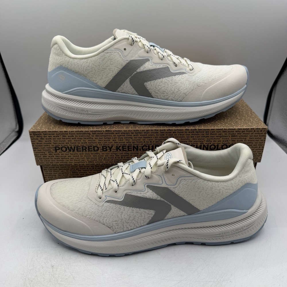 Keen WK500 Walking Shoes Womens Sz 11 Star White/Skyway Blue Sneakers 1030700